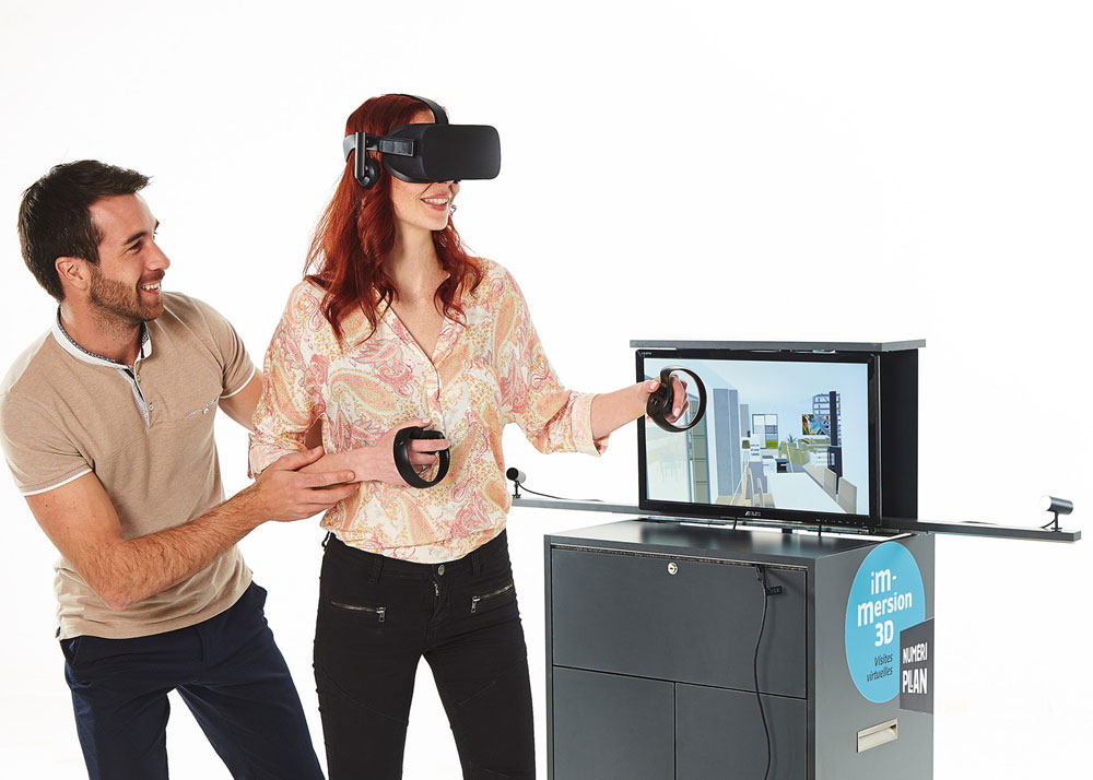 Furniture equipped with virtual reality for real estate